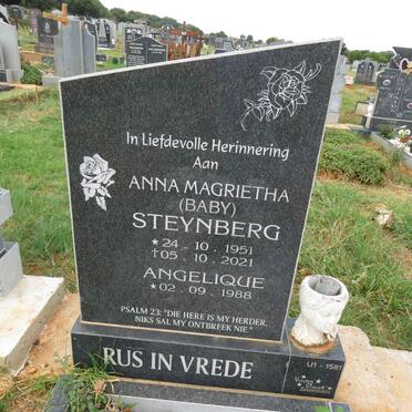 STEYNBERG Anna Magrietha 1951-2021 :: STEYNBERG Angelique 1988-