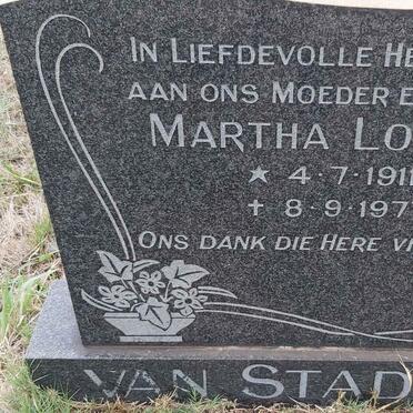 STADEN Martha Louisa, van 1911-1977