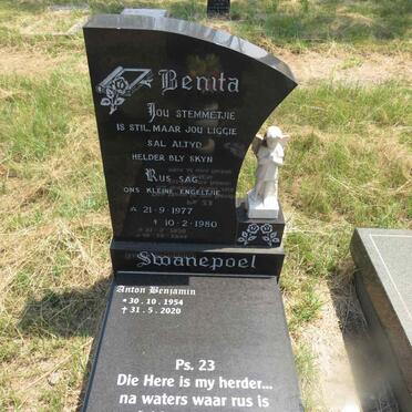 SWANEPOEL Anton Benjamin 1954-2020 :: SWANEPOEL Benita 1977-1980