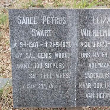 SWART Sarel Petrus 1907-1977 & Elizabeth Wilhelmina 1923-2000