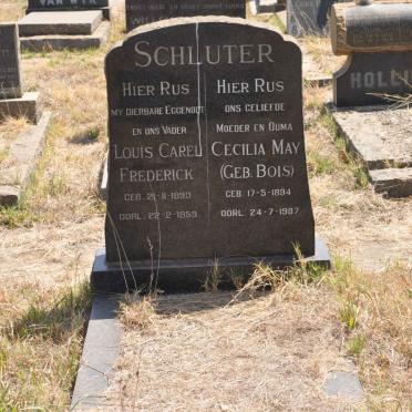 SCHLUTER Louis Carel Frederick 1893-1959 &amp; Cecilia May BOIS 1894-1987