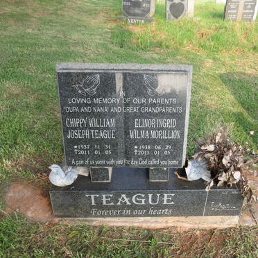 TEAGUE Chippy William Joseph 1937-2011 & Elinor Ingrid Wilma MORILLION 1938-2011