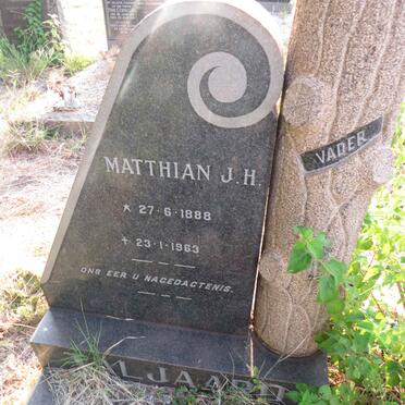 TALJAARD Matthian J. H. 1888-1963