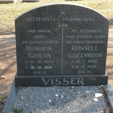 VISSER Hendrik Gideon 1903-2001 &amp; Russel Greenwood 1908-1980
