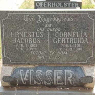 VISSER Ernestus Jacobus 1902-1932 &amp; Cornelia Gertruida 1901-1988