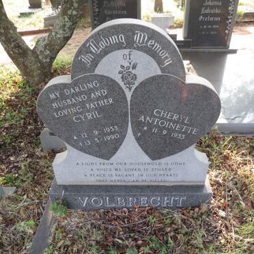 VOLBRECHT Cyril 1953-1990 & Cheryl Antoinette 1955- 
