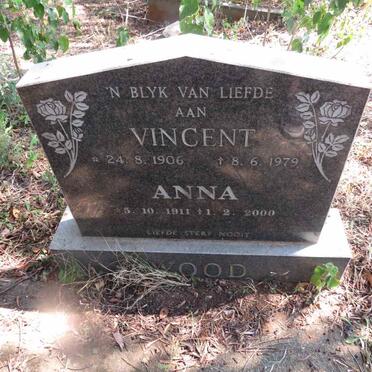 WOOD Vincent 1906-1979 & Anna 1911-2000
