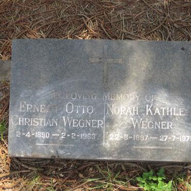 WEGNER Ernest Otto Christian 1890-1963 & Norah Kathleen 1897-1975