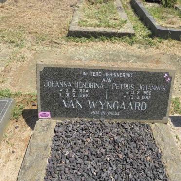 WYNGAARD Petrus Johannes, van 1896-1982 & Johanna Hendrina 1904-1969