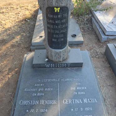 WRIGHT Christian Hendrik 1924-1981 & Gertina Maria 1924-2023_1