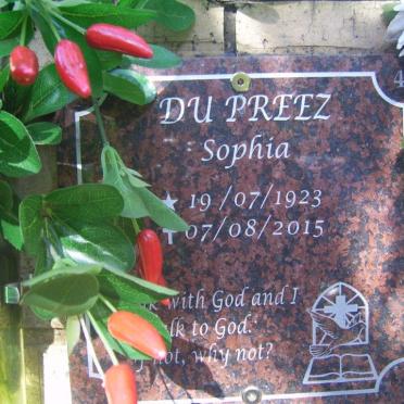 PREEZ Sophia, du 1923-2015
