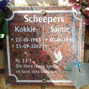 SCHEEPERS Kokkie 1943-2012 &amp; Santie 1946-