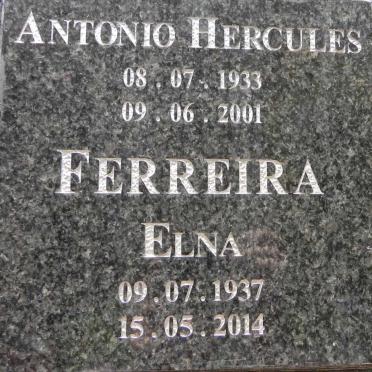 FERREIRA Antonio Hercules 1933-2001 &amp; Elna 1937-2014