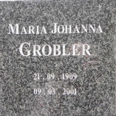 GROBLER Maria Johanna 1909-2001