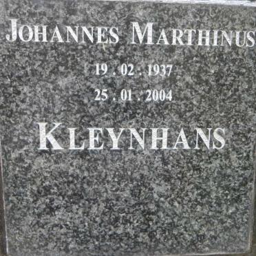KLEYNHANS Johannes Marthinus 1937-2004