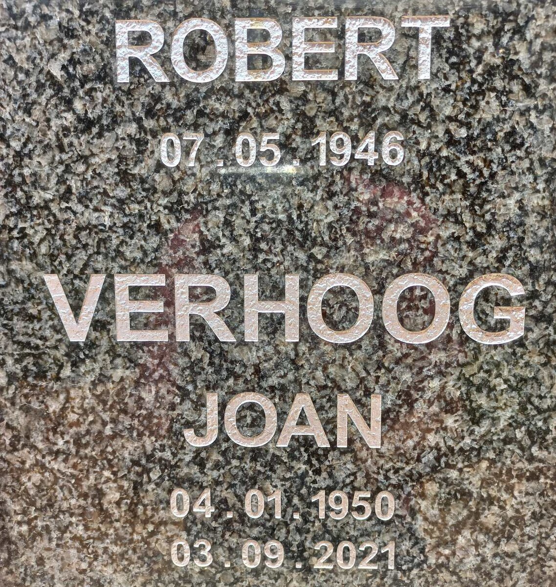 VERHOOG Robert 1946- &amp; Joan 1950-2021