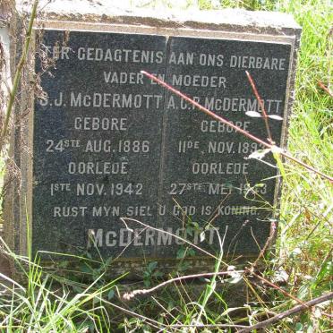 McDERMOTT S.J. 1886-1942 &amp; A.C.P. 1893-1943