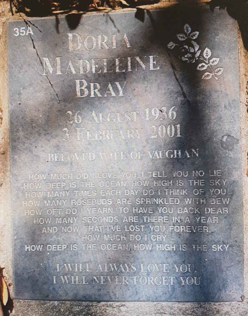 BRAY Doria Madeleine 1936-2001