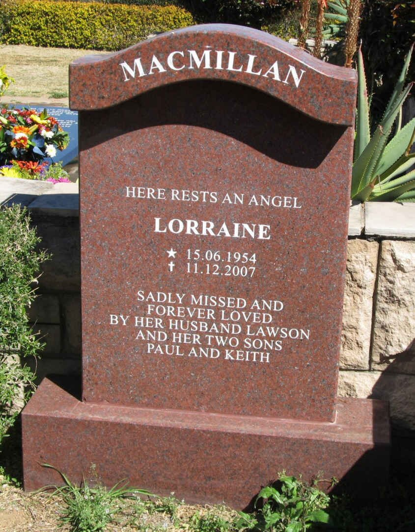 MACMILLAN Lorraine 1954-2007