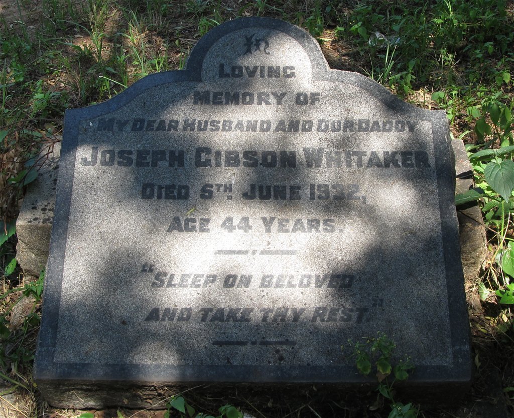 WHITAKER Joseph Gibson -1932