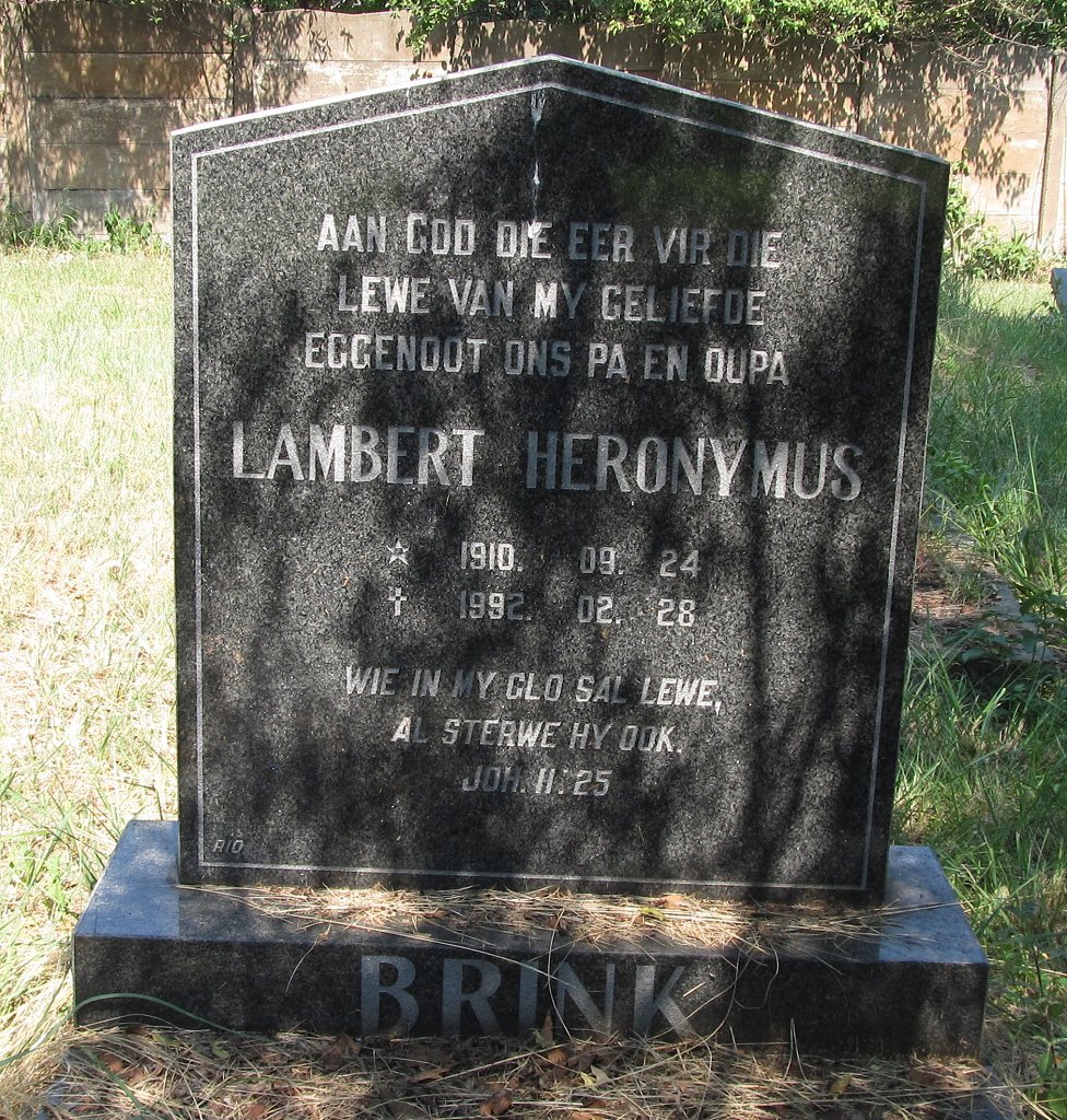 BRINK Lambert Heronymus 1910-1992
