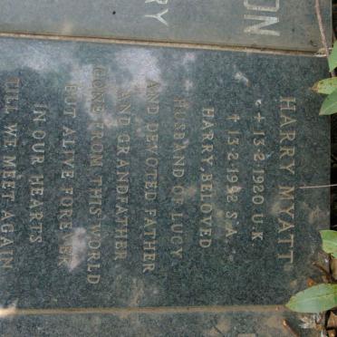 MYATT Harry 1920-1992