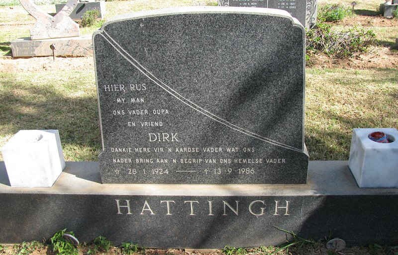 HATTINGH Dirk 1924-1986