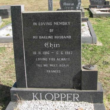 KLOPPER Chin 1916-1987
