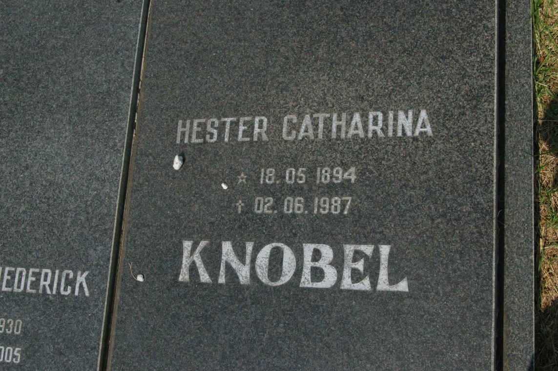 KNOBEL Hester Catharina 1894-1987 :: ? derick 1930-2005