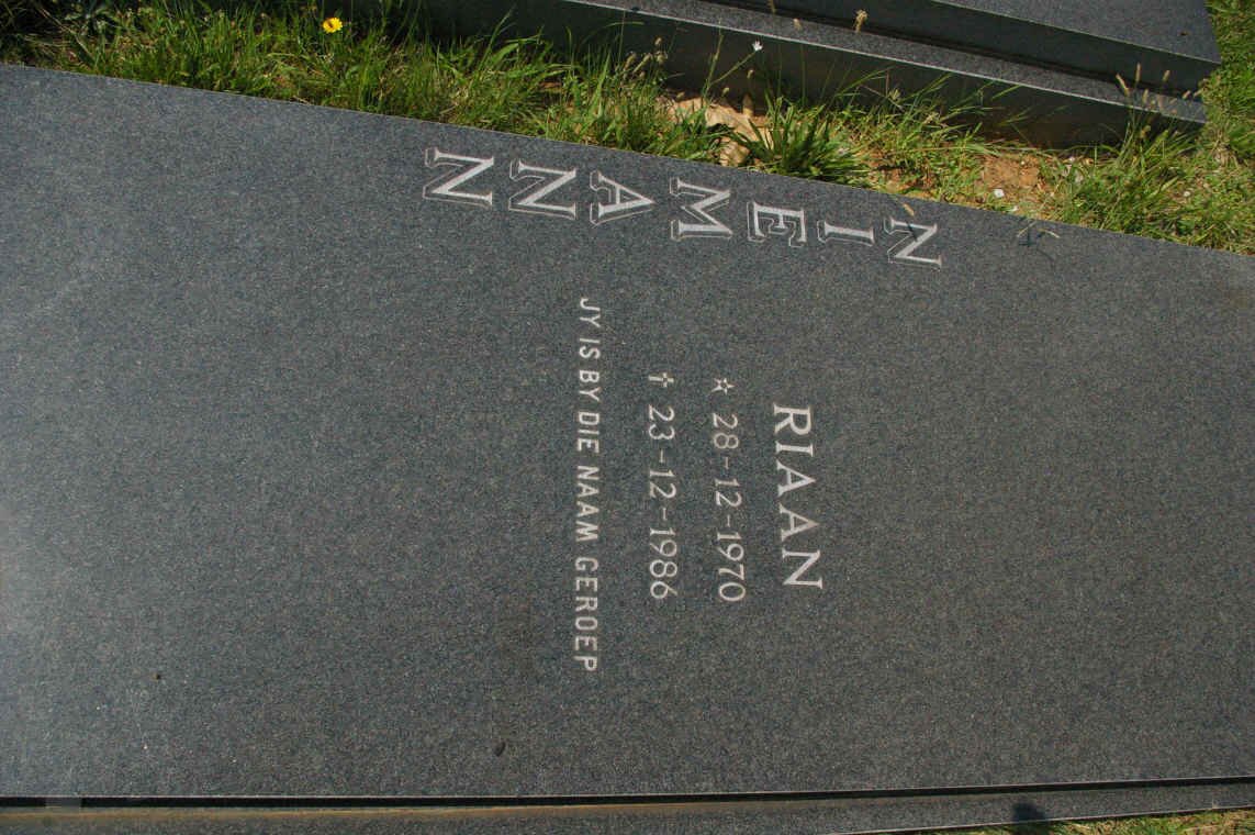 NIEMANN Riaan 1970 1986