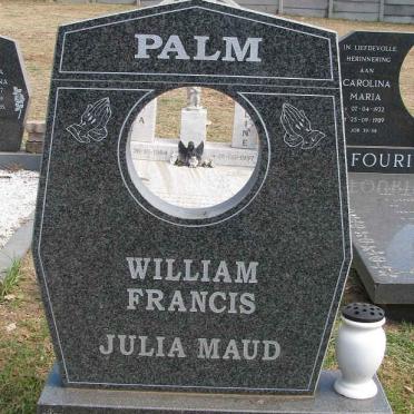 PALM William Francis &amp; Julia Maud