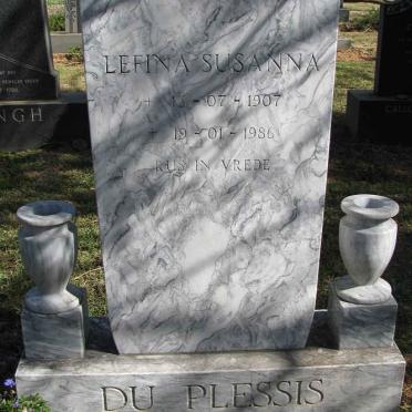 PLESSIS Lefina Susanna, du 1907-1986