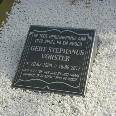 VORSTER Gert Stephanus 1960-2017