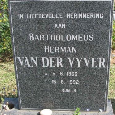 VYVER Barthlomeus Herman, van der 1966-1992