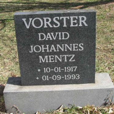 VORSTER David Johannes Mentz 1917-1993