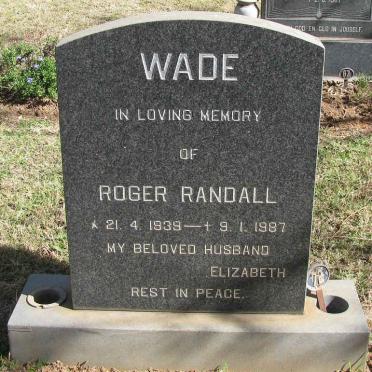 WADE Roger Randall 1939-1987