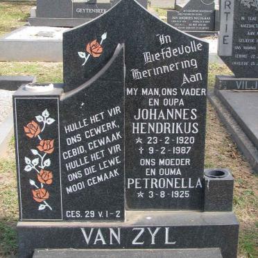 ZYL Johannes Hendrikus, van 1920-1987 &amp; Petronella 1925-