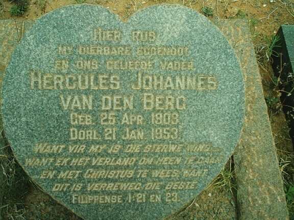 BERG Hercules Johannes, van den 1903-1953