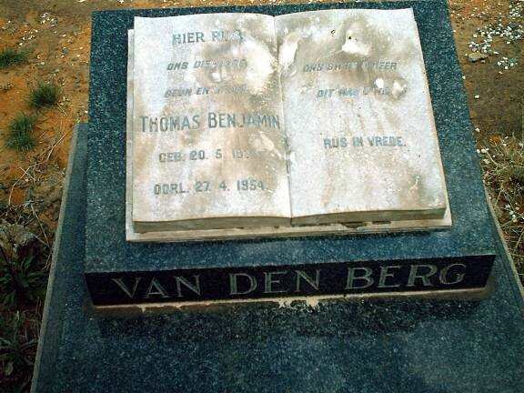 BERG Thomas Benjamin, van den 1836-1954