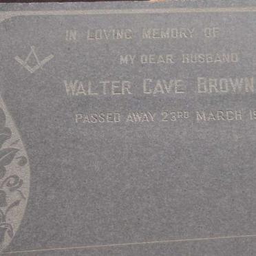 BROWN Walter Cave -1962