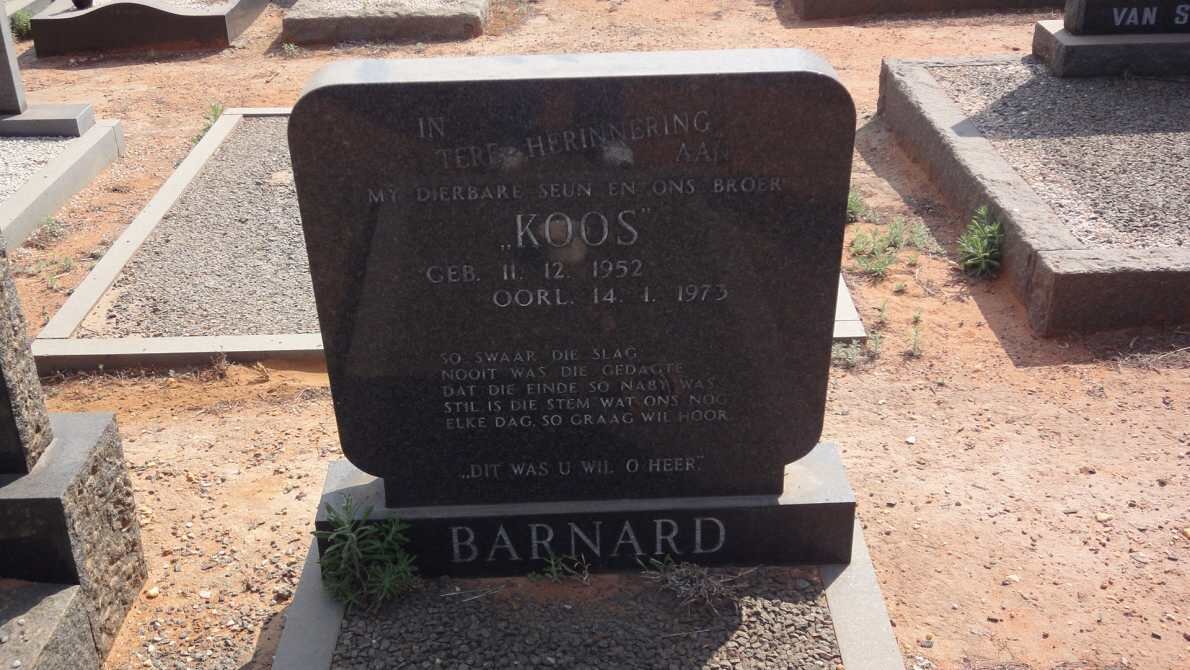 BARNARD Koos 1952-1973
