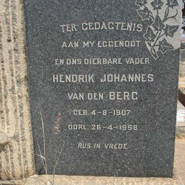 BERG Hendrik Johannes, van den 1907-1958