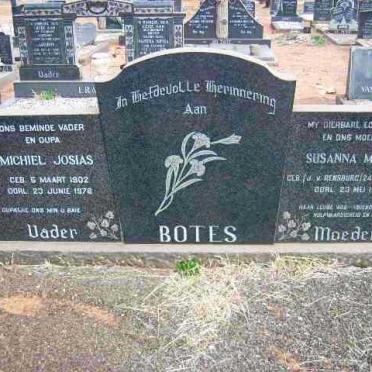 BOTES Michiel Josias 1902-1978 &amp; Susanna Maria J.V. RENSBURG 1904-19?2