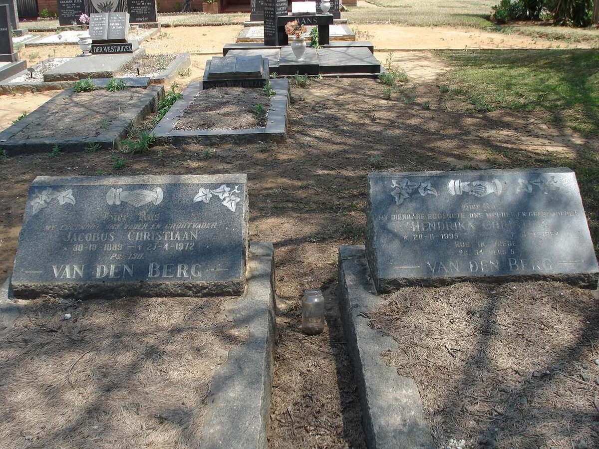 BERG Jacobus Christiaan, van den 1889-1972 &amp; Hendrika Christina 1895-1967