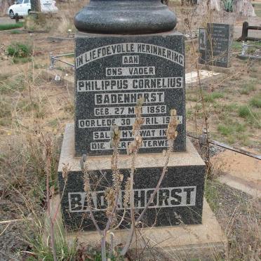 BADENHORST Philippus Cornelius 1858-1941