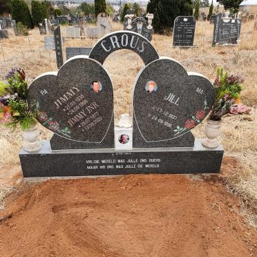 CROUS Andries Jacobus 1935-1996 &amp; Aletta Johanna 1937-1996