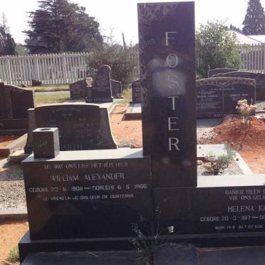 FOSTER William Alexander 1908-1966 &amp; Helena Katrina 1917-1994