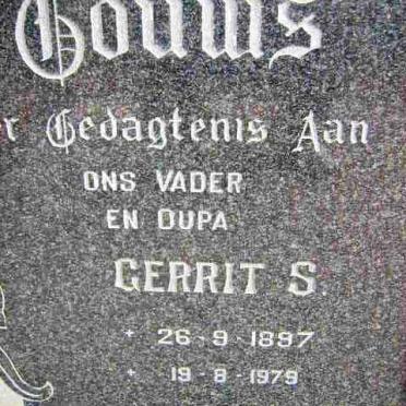 GOUWS Gerrit S. 1897-1979