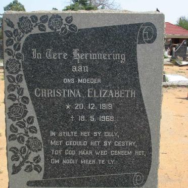 HEEVER Christina Elizabeth, van den 1919-1968