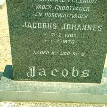 JACOBS Jacobus Johannes 1900-1976